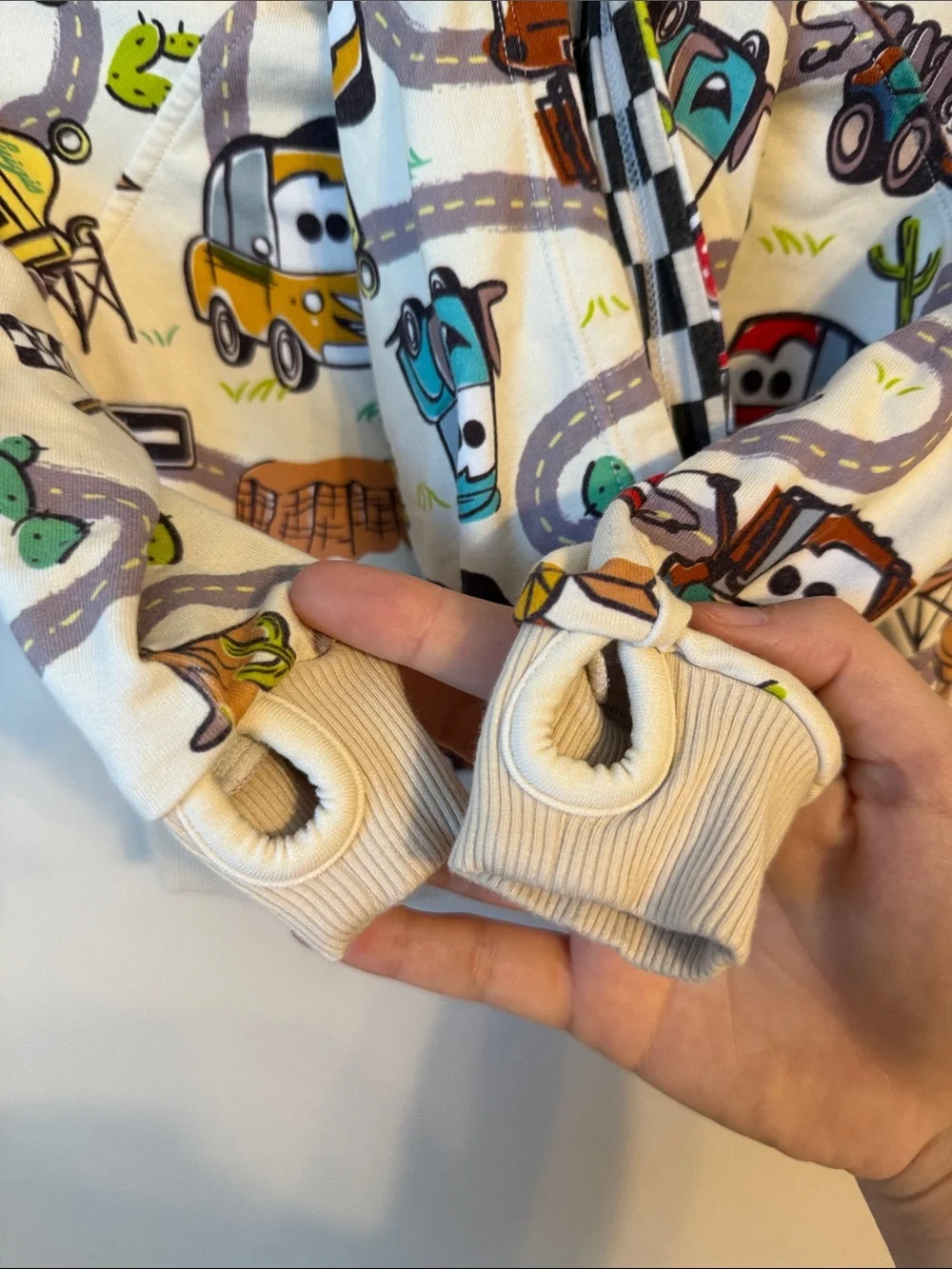 Little Sleepies Disney Pixar Radiator Springs Zip Hoodie Size 6-12 Months